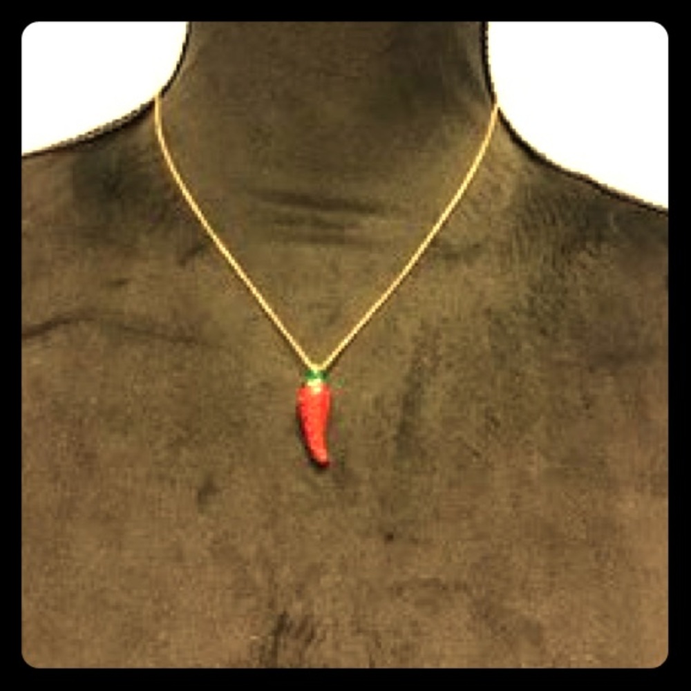Sweet Red 🌶 Chili Sweater Necklace/Brooch